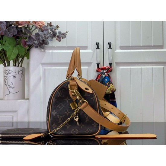 Borsa Louis Vuitton Speedy P9 Bandouliere 25 M24443 Tela monogram Replica originale di alta qualità Replica perfetta Borsa Louis Vuitton Speedy P9 Bandouliere 25 M24443 Tela monogram Imitazione Outlet Online