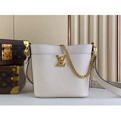 Replica Borsa Louis Vuitton con lucchetto e passeggio granulata M24638 bianca Replica Borsa Louis Vuitton con lucchetto e passeggio granulata M24638 bianca