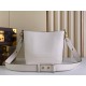 Replica Borsa Louis Vuitton con lucchetto e passeggio granulata M24638 bianca