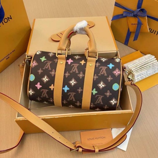 Replica Louis Vuitton Keepall Bandouliere 25 LV Duffle Bag M24849 Monogram Craggy Replica Louis Vuitton Keepall Bandouliere 25 LV Duffle Bag M24849 Monogram Craggy