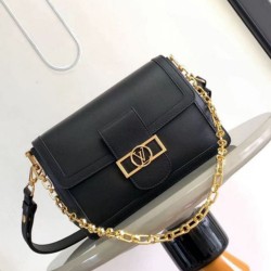 Replica Borsa Louis Vuitton Dauphine Soft MM LV M25209 in nero