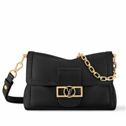 Replica Borsa Louis Vuitton Dauphine Soft MM LV M25209 in nero