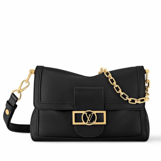 Replica Borsa Louis Vuitton Dauphine Soft MM LV M25209 in nero