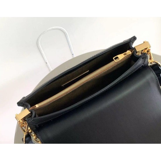 Replica Borsa Louis Vuitton Dauphine Soft MM LV M25209 in nero