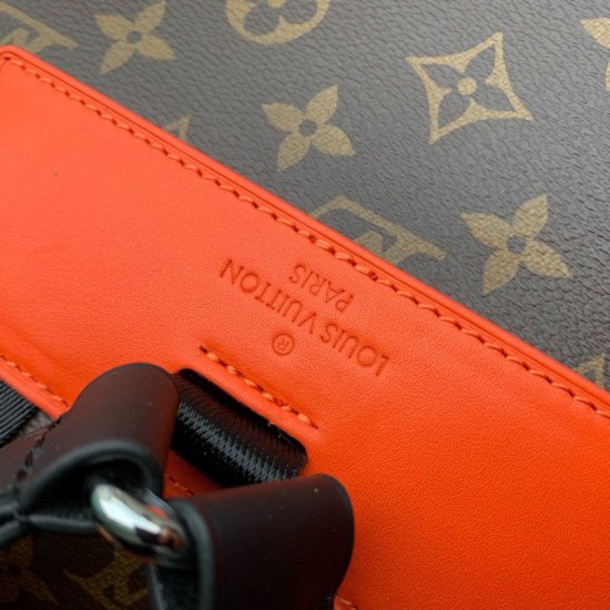 Replica Zaino Louis Vuitton Christopher MM Zaino LV Uomo M46814 Monogram Macassar Orange