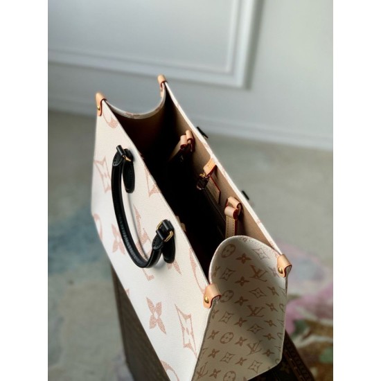 Replica Borsa tote Louis Vuitton OnTheGo MM LV M46912 Monogram Dune
