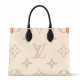 Replica Borsa tote Louis Vuitton OnTheGo MM LV M46912 Monogram Dune