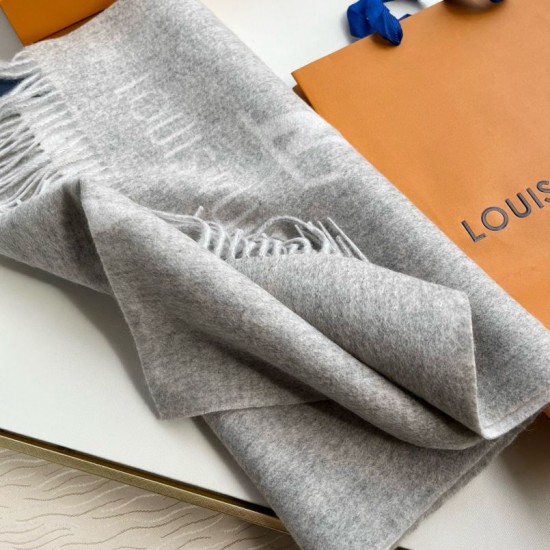 Replica Sciarpe in cashmere Louis Vuitton Reykjavik LV M71126 Grigio