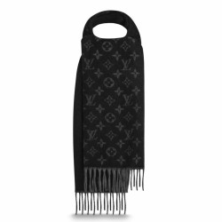 Replica Sciarpe LV con monogram sfumato Louis Vuitton M71607 nere