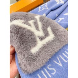 Replica Sciarpe Louis Vuitton Cold Reykjavik Cashmere LV M76342 Blu