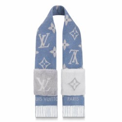 Replica Sciarpe Louis Vuitton Cold Reykjavik Cashmere LV M76342 Blu