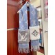 Replica Sciarpe Louis Vuitton Cold Reykjavik Cashmere LV M76342 Blu