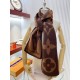 Replica Sciarpa in cashmere con coperta Louis Vuitton Sweet Dreams LV M77379 Marrone Replica Sciarpa in cashmere con coperta Louis Vuitton Sweet Dreams LV M77379 Marrone