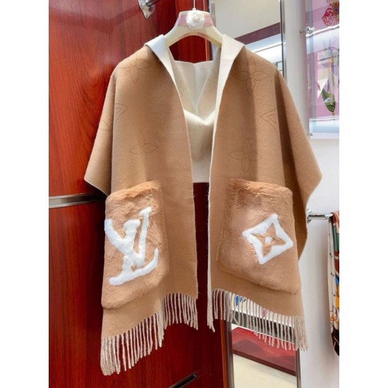 Replica Louis Vuitton LV Cozy Mink Fur Collection Sciarpa LV M77736