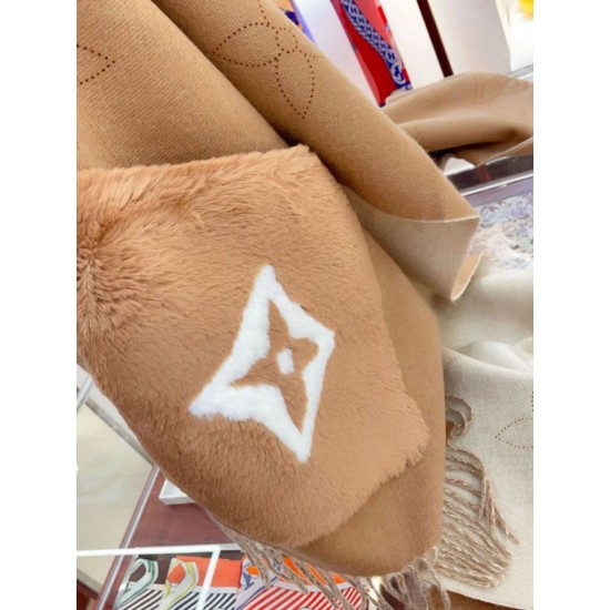 Replica Louis Vuitton LV Cozy Mink Fur Collection Sciarpa LV M77736