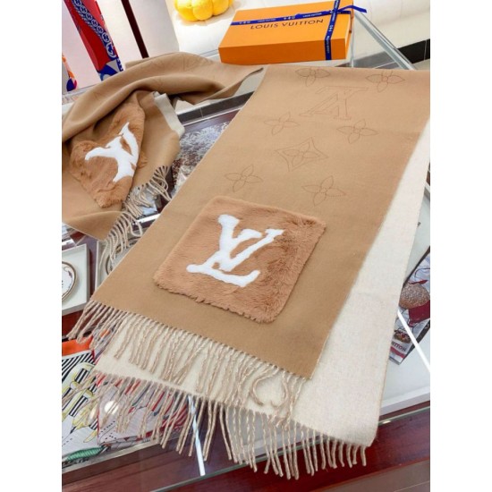 Replica Louis Vuitton LV Cozy Mink Fur Collection Sciarpa LV M77736