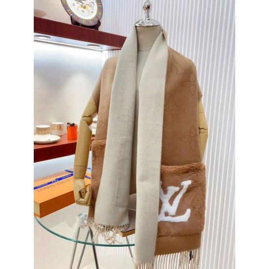 Replica Louis Vuitton LV Cozy Mink Fur Collection Sciarpa LV M77736