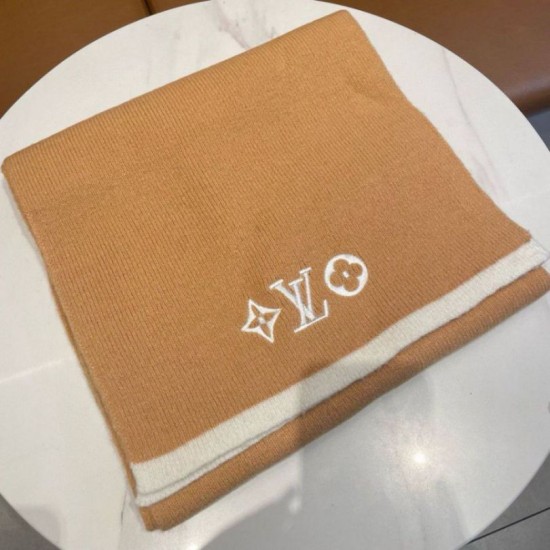 Replica Sciarpa Louis Vuitton LV Headline LV M77927 Cammello Replica Sciarpa Louis Vuitton LV Headline LV M77927 Cammello