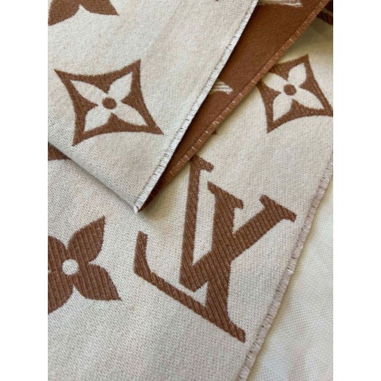 Replica Sciarpe Louis Vuitton LV Essential LV Lana M78935 Marrone