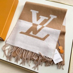 Replica Sciarpa doppia grafica Louis Vuitton M79098 Beige
