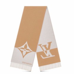 Replica Sciarpa doppia grafica Louis Vuitton M79098 Beige