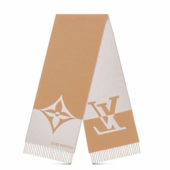 Replica Sciarpa doppia grafica Louis Vuitton M79098 Beige