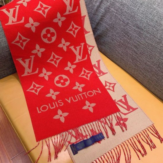 Replica Sciarpa in lana Louis Vuitton LV Essential M79502 Rossa