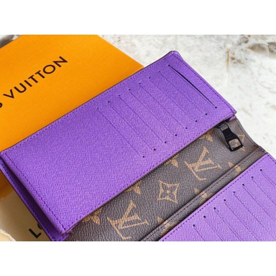 Replica Portafoglio Louis Vuitton Brazza LV M81538 Monogram Macassar
