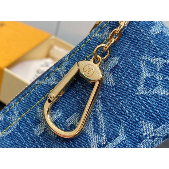 Replica Borsa a tracolla Louis Vuitton per chiavi M82961 Monogram Denim Replica Borsa a tracolla Louis Vuitton per chiavi M82961 Monogram Denim