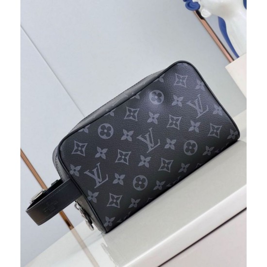 Replica Borsa da uomo Louis Vuitton Locker Dopp Kit M83113 Monogram Eclipse