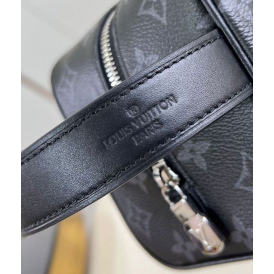 Replica Borsa da uomo Louis Vuitton Locker Dopp Kit M83113 Monogram Eclipse