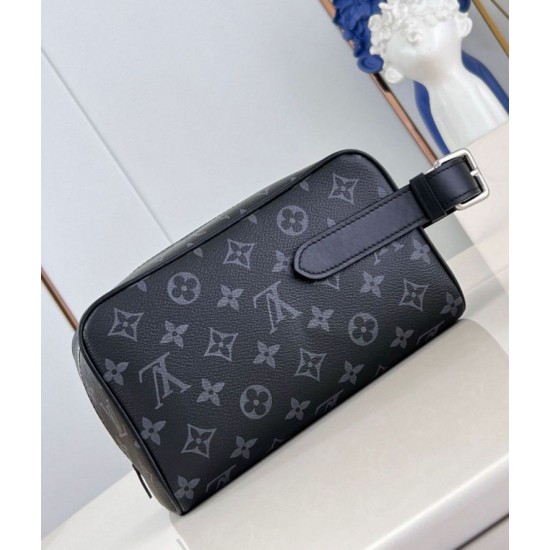 Replica Borsa da uomo Louis Vuitton Locker Dopp Kit M83113 Monogram Eclipse