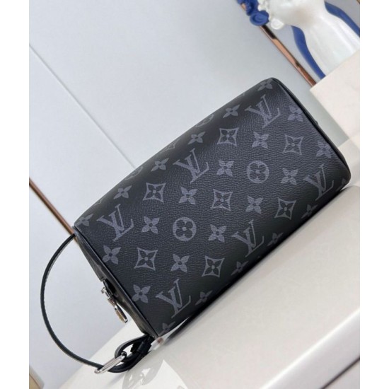 Replica Borsa da uomo Louis Vuitton Locker Dopp Kit M83113 Monogram Eclipse