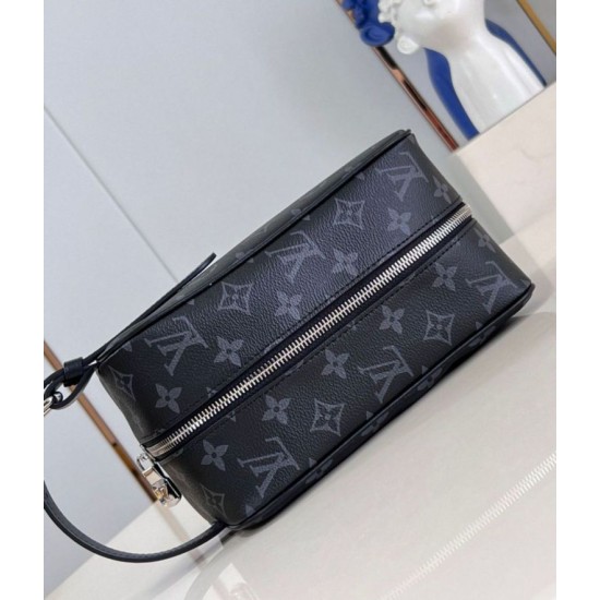 Replica Borsa da uomo Louis Vuitton Locker Dopp Kit M83113 Monogram Eclipse