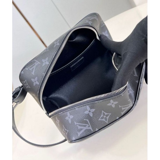 Replica Borsa da uomo Louis Vuitton Locker Dopp Kit M83113 Monogram Eclipse