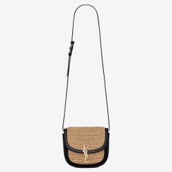 Replica Borsa piccola YSL Saint Laurent Kaia in rafia