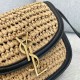 Replica Borsa piccola YSL Saint Laurent Kaia in rafia