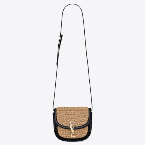 Replica Borsa piccola YSL Saint Laurent Kaia in rafia