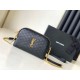 Replica Pouch YSL Saint Laurent Gaby con cerniera trapuntato nero Replica Pouch YSL Saint Laurent Gaby con cerniera trapuntato nero