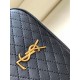 Replica Pouch YSL Saint Laurent Gaby con cerniera trapuntato nero Replica Pouch YSL Saint Laurent Gaby con cerniera trapuntato nero