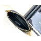Replica Pouch YSL Saint Laurent Gaby con cerniera trapuntato nero Replica Pouch YSL Saint Laurent Gaby con cerniera trapuntato nero