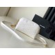 Replica Pouch YSL Saint Laurent Gaby con cerniera bianco trapuntato