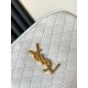 Replica Pouch YSL Saint Laurent Gaby con cerniera bianco trapuntato