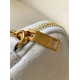Replica Pouch YSL Saint Laurent Gaby con cerniera bianco trapuntato