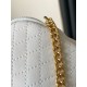 Replica Pouch YSL Saint Laurent Gaby con cerniera bianco trapuntato