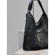 Replica Borsa Shopping YSL Saint Laurent Oxalis Rafia Macramè Nera