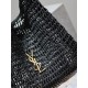 Replica Borsa Shopping YSL Saint Laurent Oxalis Rafia Macramè Nera