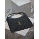 Replica Borsa Shopping YSL Saint Laurent Oxalis Rafia Macramè Nera