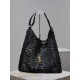Replica Borsa Shopping YSL Saint Laurent Oxalis Rafia Macramè Nera