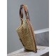 Replica Borsa Shopping YSL Saint Laurent Oxalis Rafia Macramè Marrone
